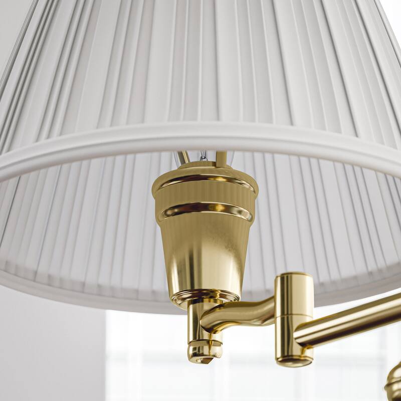 Kenroy Home Classic Swing Arm Desk Lamp - Polished Brass