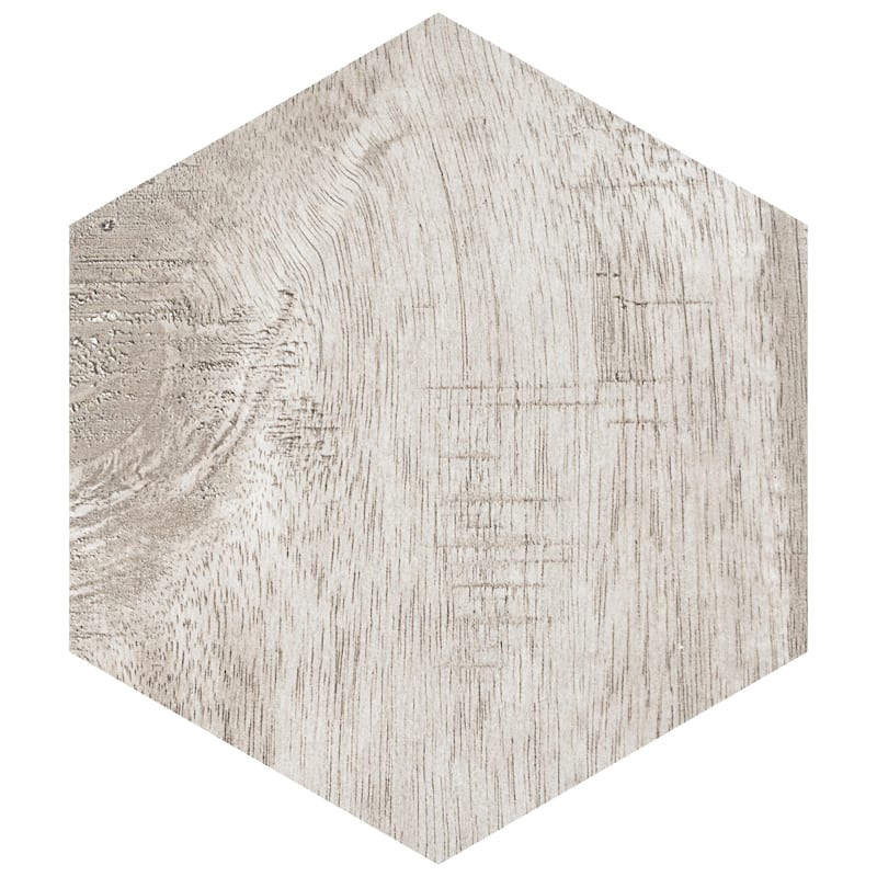 Merola Tile Sawnwood Hex Grey 8-5/8" x 9-7/8" Porcelain Floor and Wall Tile