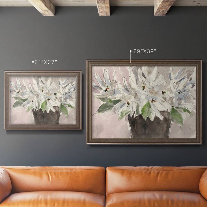 Magnolia Watercolor Study I Premium Framed Canvas- Ready to Hang