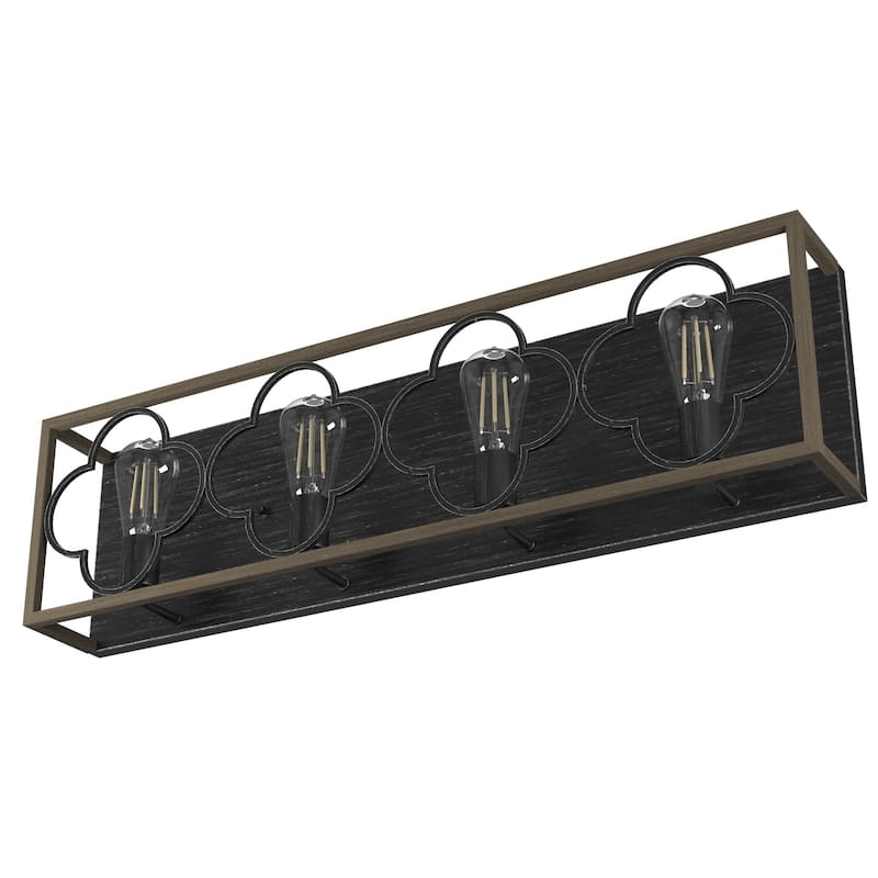 Hunter Gablecrest 4-Light Vanity Wall Light - Bathroom - Modern Farmhouse, French Country, Rustic, Distressed - Damp Rated!