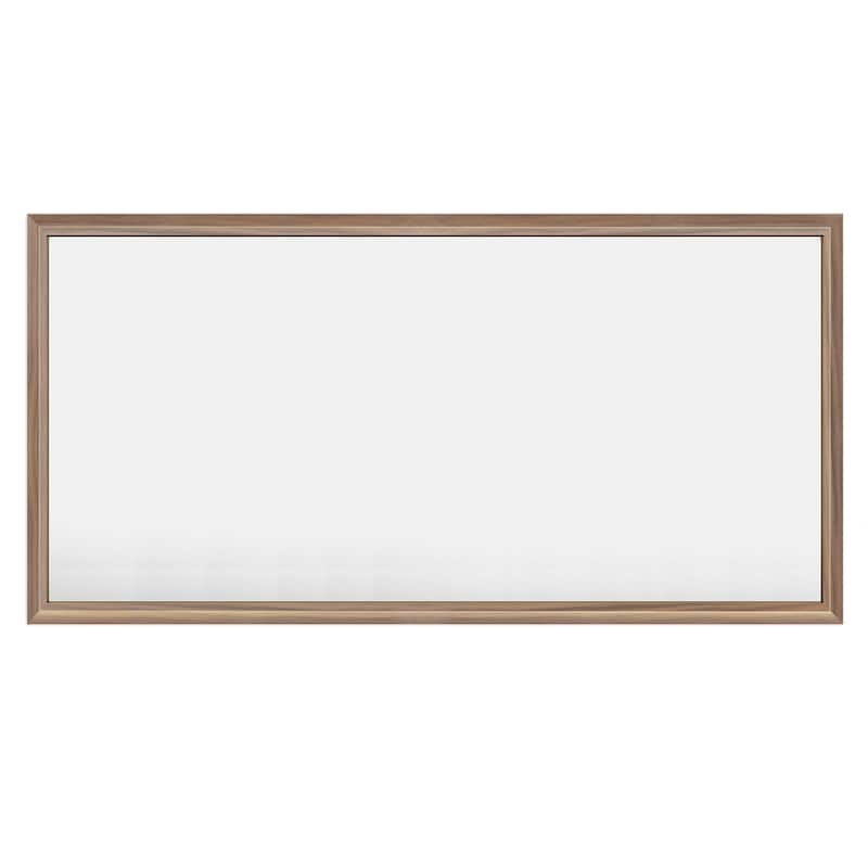Beveled Metal Rectangle Framed Bathroom Vanity Tempered Glass Mirrors - 72" x 36" - Light Brown
