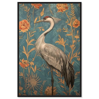 Graceful Grus Gaze Canvas by Art Remedy