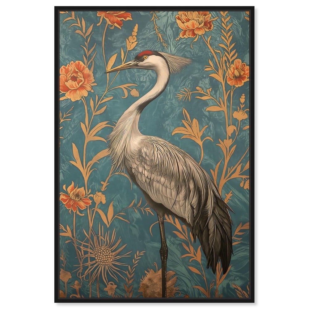 Graceful Grus Gaze Canvas by Art Remedy