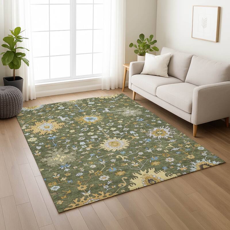 Machine Washable Indoor/ Outdoor Global Dillon Chantille Rug