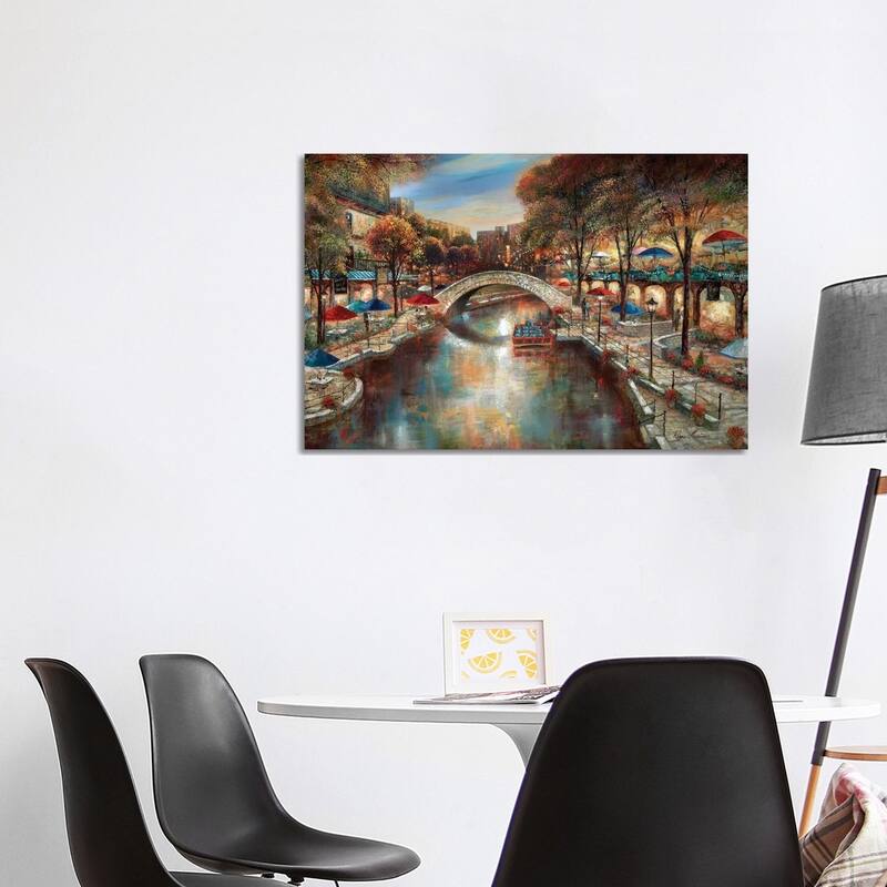 iCanvas "Evening On The Canal" by Ruane Manning Canvas Print - 26x40x1.5
