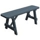 preview thumbnail 2 of 7, Pressure Treated Pine 4' Traditional Bench Charcoal Stain