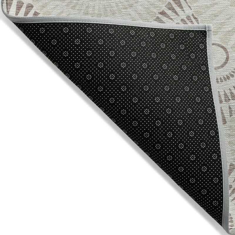Machine Washable Indoor/ Outdoor Chantille Modern Burst Rug