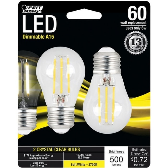 Shop Feit Electric Bpa1560827led2 A15 Led Light Bulb 6 Watts