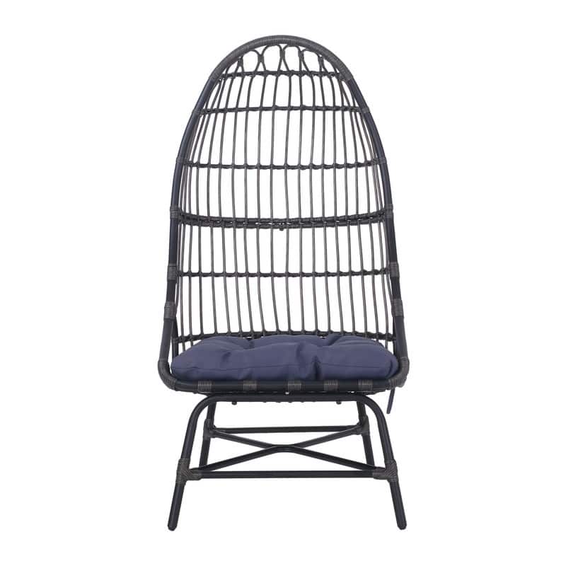 Modern Egg Chair – Contemporary Cocoon-Style Seating with Curved Design - 30.50 in. D x 26.75 in. W x 53.00 in. H