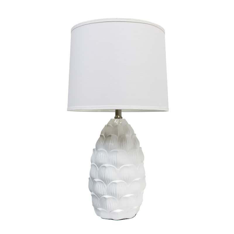 Lalia Home 28" Tall Coastal Seashell Table Lamp with White Shade - 28