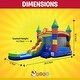 preview thumbnail 2 of 3, Pogo Bounce House Crossover Bounce House with Slide and Splash Pool, Rainbow Smiley Face