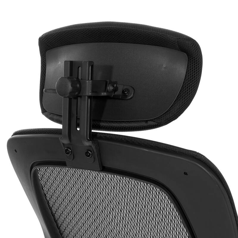 Black Breathable Mesh Chair with Flip Arms