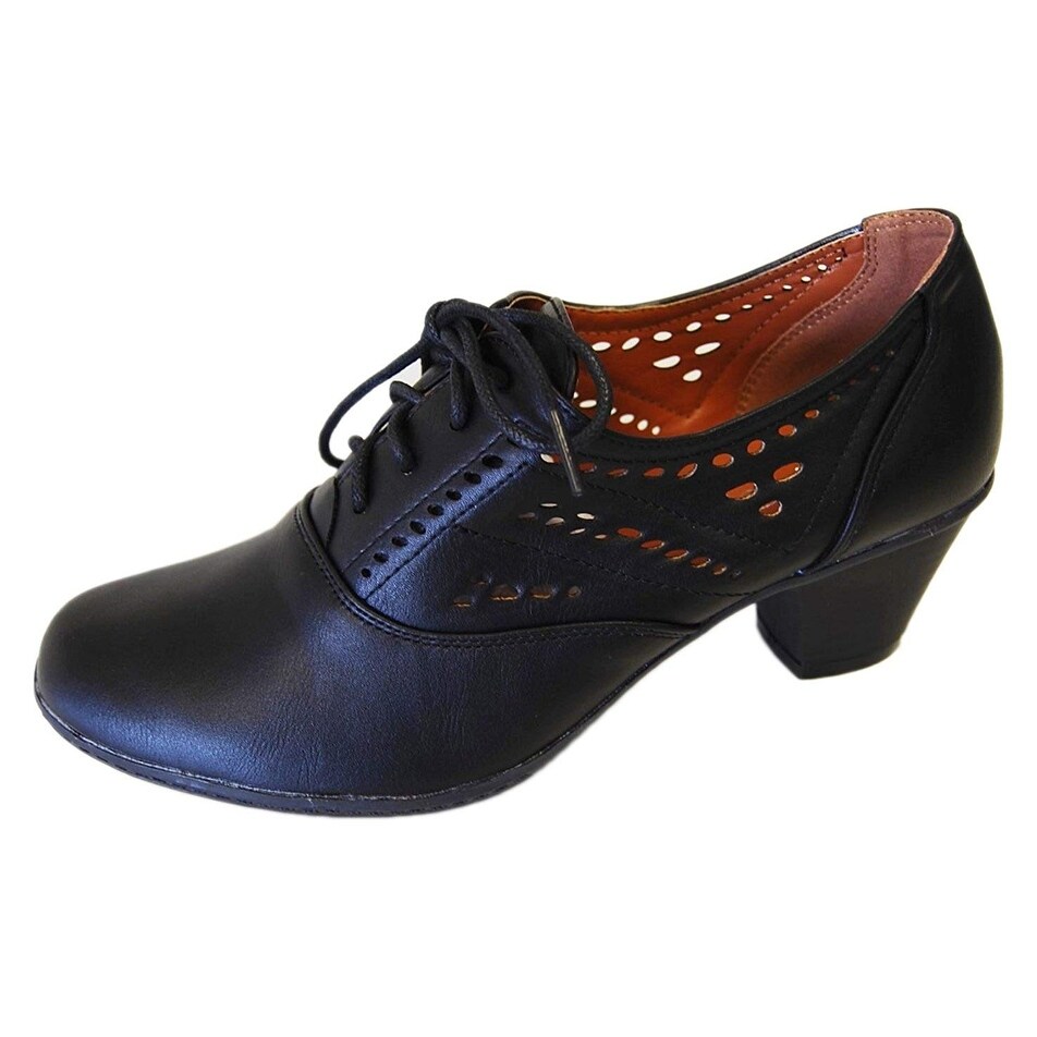 heeled oxford shoes womens