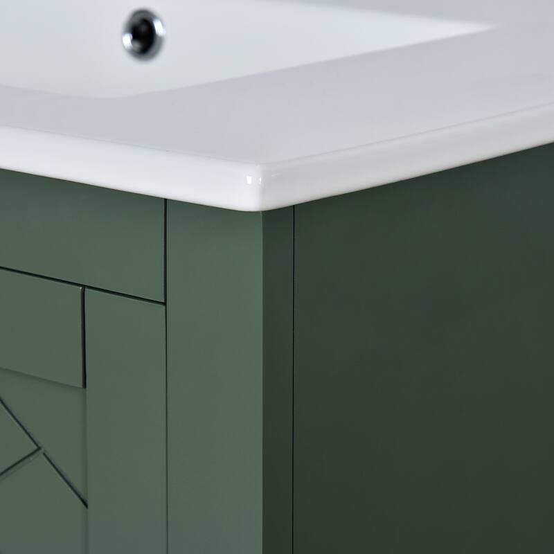 30" Bathroom Vanity with Ceramic Sink