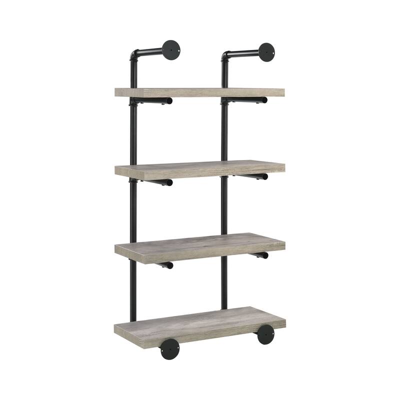 Chevry Black Metal 24-inch Wall Shelf