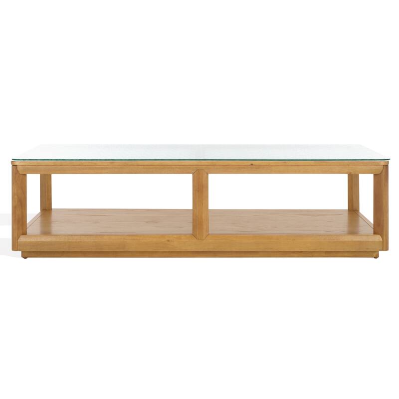 SAFAVIEH Couture Benecarlo Glass Top Coff Table - 55Wx28Dx15H