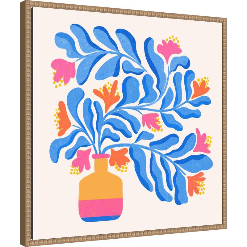 Hawaiian Hibiscus Bouquet by Kristian Gallagher Framed Canvas Wall Art Print