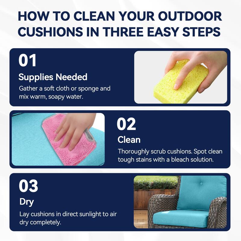 2 Pair Patio Soft Cushions for Outside
