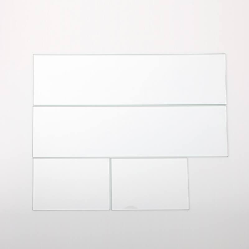 Rectangular Wind Guard for Fire Pit made from Glass
