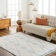 preview thumbnail 3 of 10, Livabliss Valencia Modern Moroccan Plush Area Rug Blue/Cream - 2' x 3'