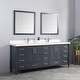 preview thumbnail 40 of 127, Willow Collection 84 in W x 22 in D x 36 in H Aberdeen Double Bowl Sink Bathroom Vanity with Countertop