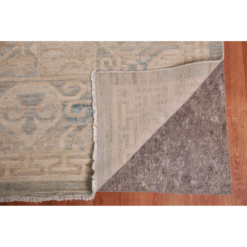 Hand Knotted Oriental 100% Wool Carpet Transitional All-Over Navy Blue & Blues Oushak Area Rug - 18' 6'' X 12' 4''