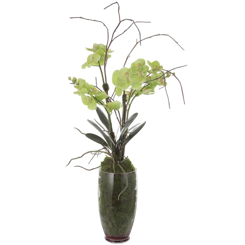 Uttermost Valdive Orchid - 21 W x 38 H x 21 D (inches) - Green Blooms