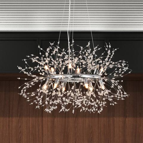 Xhosa 30 Inch chrome Polish Crystal Chandelier 12 Light