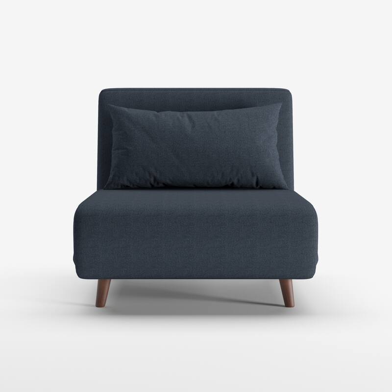 Artdeco Home - Tustin Upholstered Convertible Lounge/ Sleeper Chair - Navy Blue - Twin