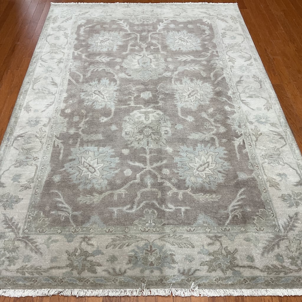 HERAT ORIENTAL Handmade Oushak Wool Rug - 6' x 9'