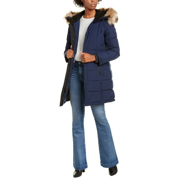 Nine West Long Hooded Jacket. Opens flyout.