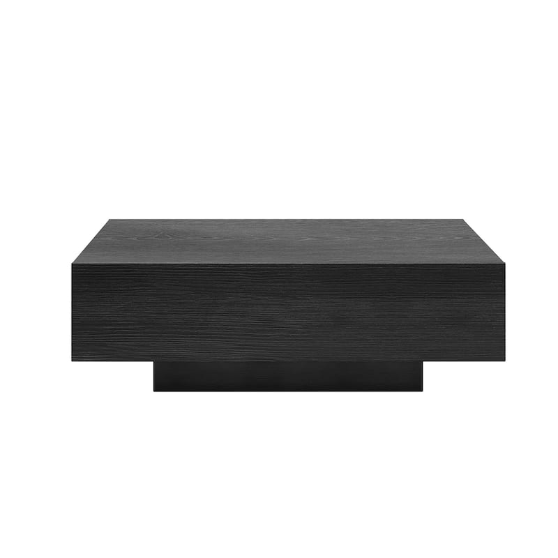 Mid Century Modern Coffee Table，Minimalist Wood Veneer Coffee Table with Storage for Living Room, Fully-assembled