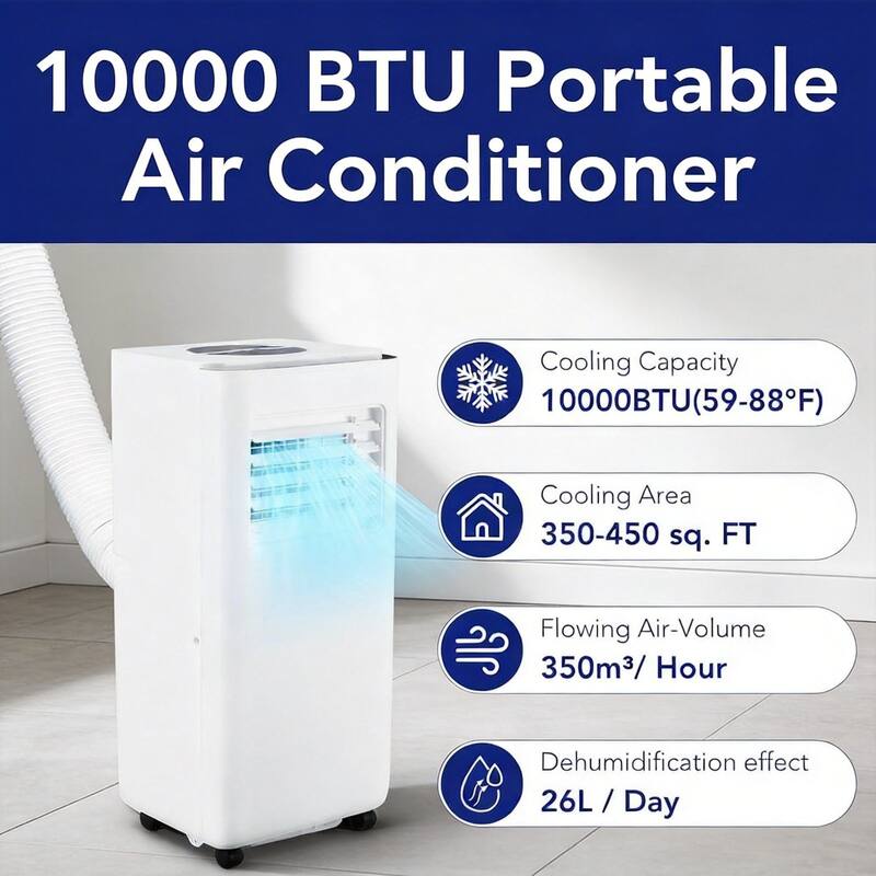 10000 BTU Portable Air Conditioner, with Remote Control