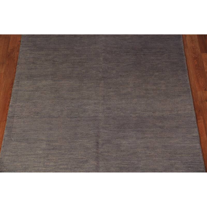 Gabbeh Modern Rug Hand-Knotted Wool Carpet - 3'10" x 5'10"