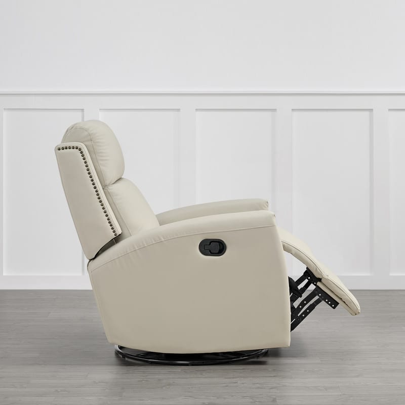 Jerome Swivel Glider Recliner Nursery Chair Manual Push Back Recliner