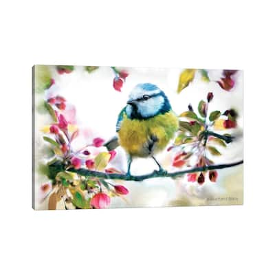 iCanvas "Spring Yellow Bird on a Bough" by Bluebird Barn Canvas Print
