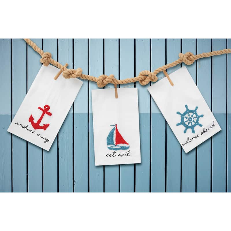Anchor French Knot Flour Sack Kitchen Towel