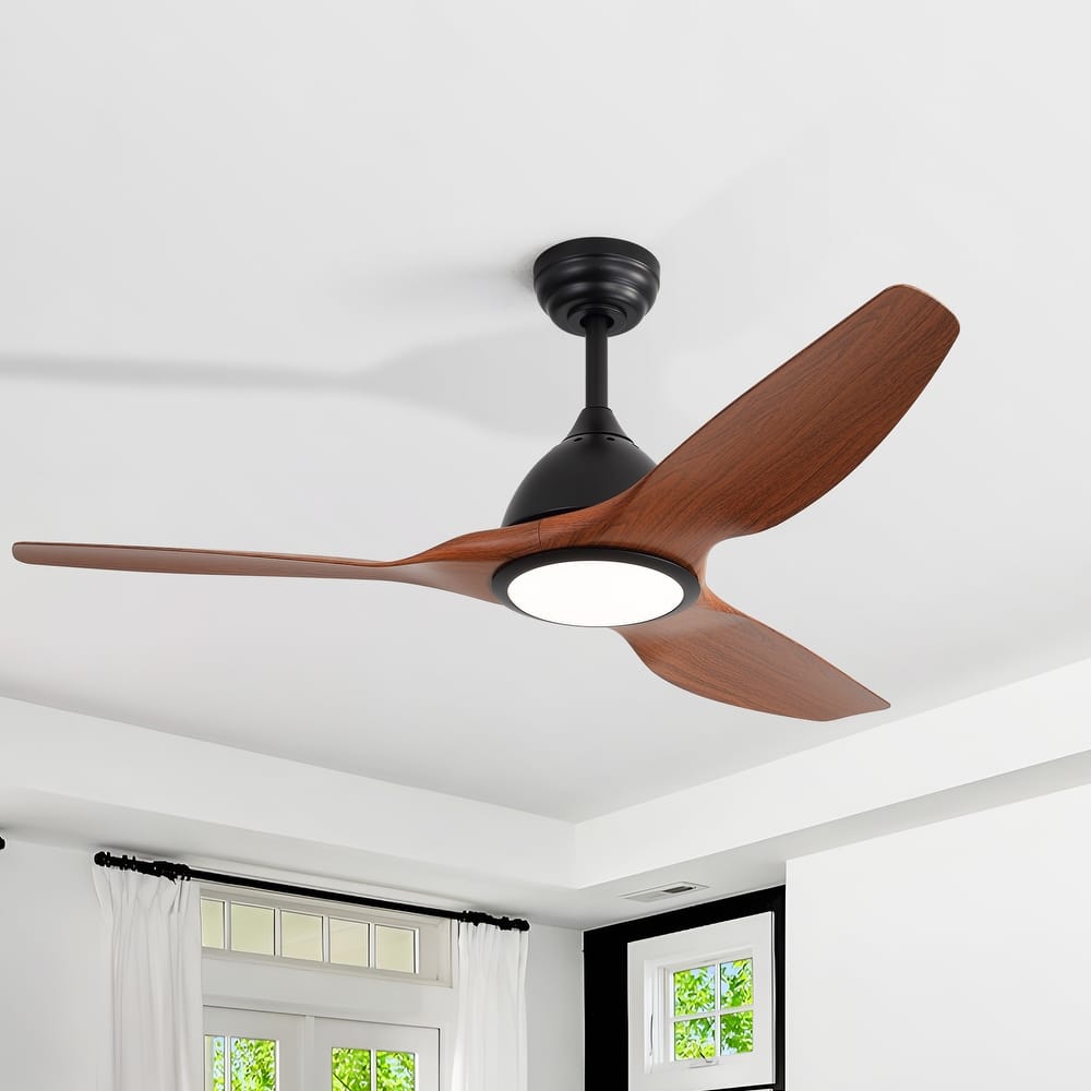 52" High CFM Modern Ceiling Fan with Remote Control and Reversible Blades With Light