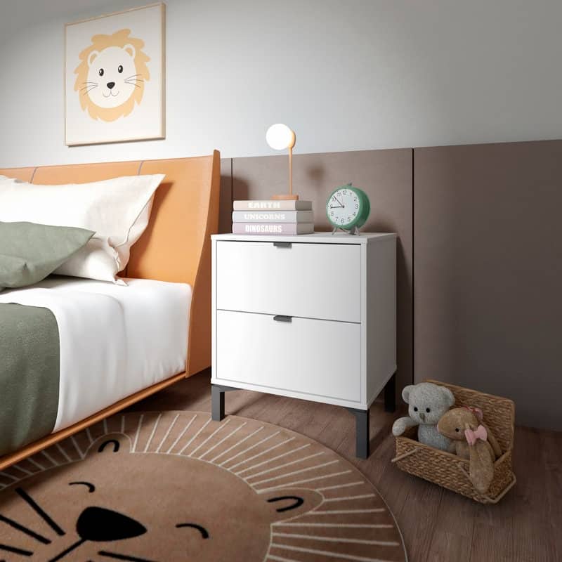 Minimalist 2-Drawer Nightstand