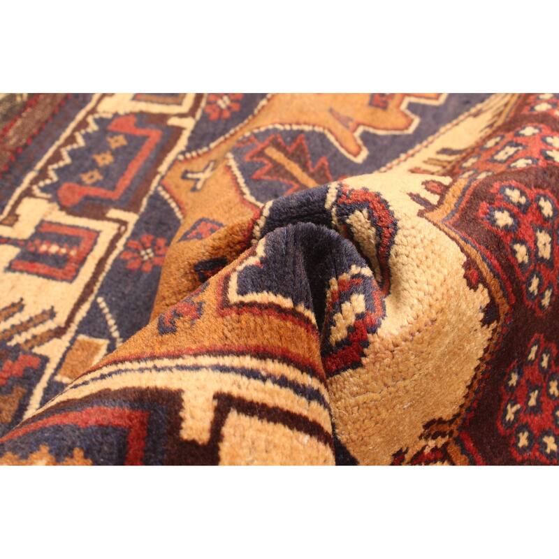 ECARPETGALLERY Hand-knotted Teimani Dark Navy Wool Rug - 2'8 x 4'9