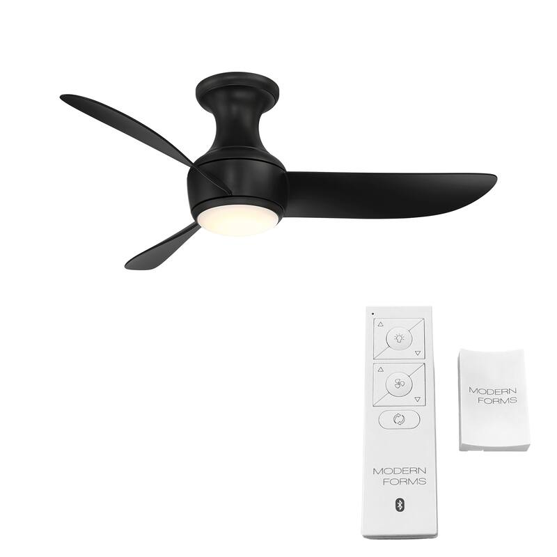 Corona 3-Blade Smart FlushMount Ceiling Fan 44in 3000K LED & Remote - N/A