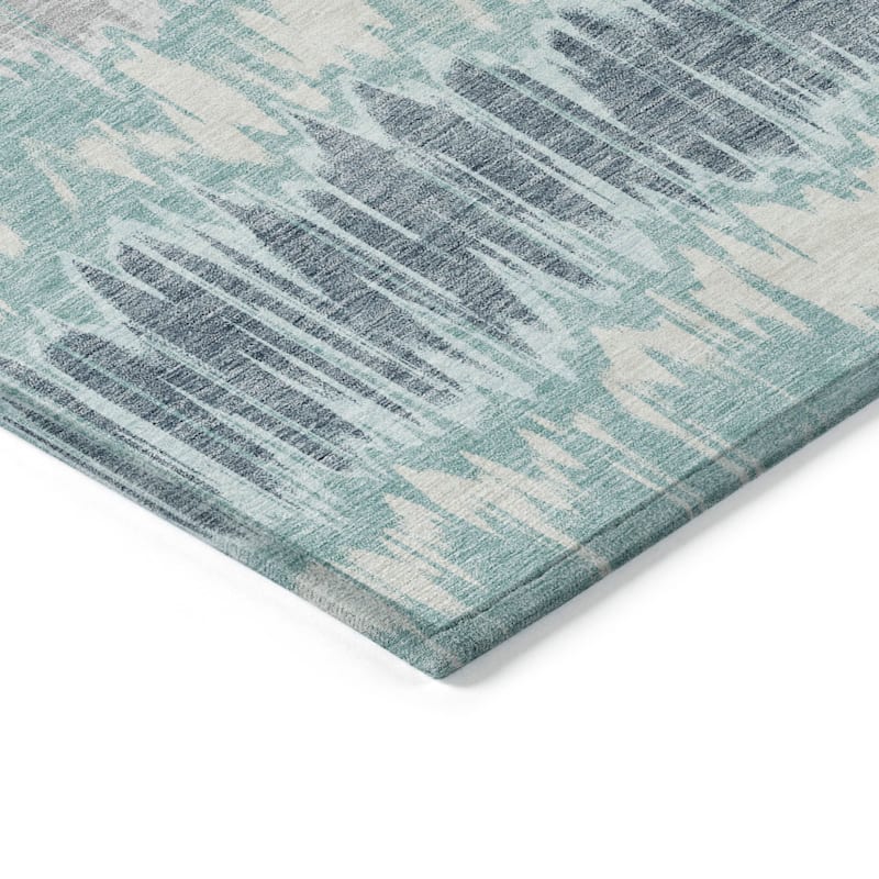 HomeRoots Striped Transitional Rectangle Outdoor Rug