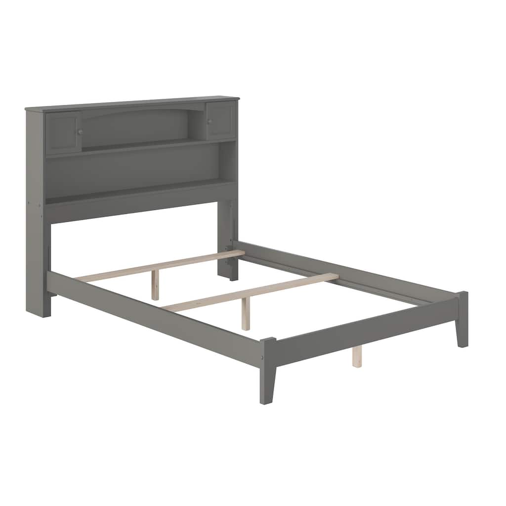AFI Newport Full Size Bed with Charging Station in Grey