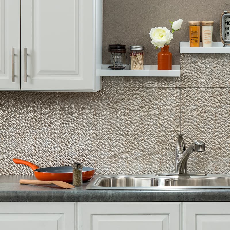 FASÄDE Hammered Decorative Vinyl Backsplash Panel