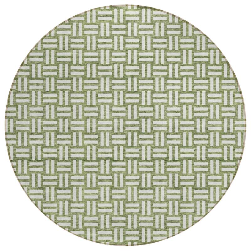 HomeRoots Geometric Transitional Rectangle Outdoor Rug