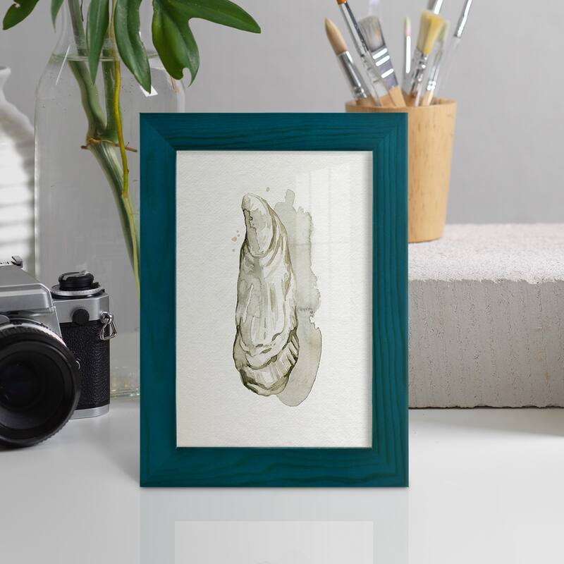 Oysters on the Bay I -Framed Print w/glass-Cherry Red