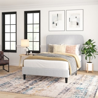 Platform Bed with Headboard - No Foundation Needed