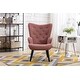 preview thumbnail 10 of 62, Fabric Upholstered Tufted Wingback Living Room Chair With Wooden Legs