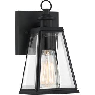 Paxton 1-Light Outdoor Wall Lantern in Matte Black