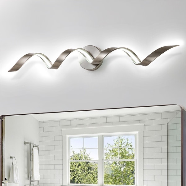 Modern Spiral Design LED Bathroom Vanity Light Dimmable Wall Light On Sale Bed Bath Beyond 36509221